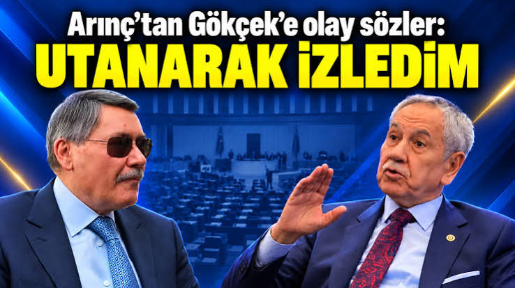 Bülent Arınç'tan Melih Gökçek'e: 'Utanarak izledim'